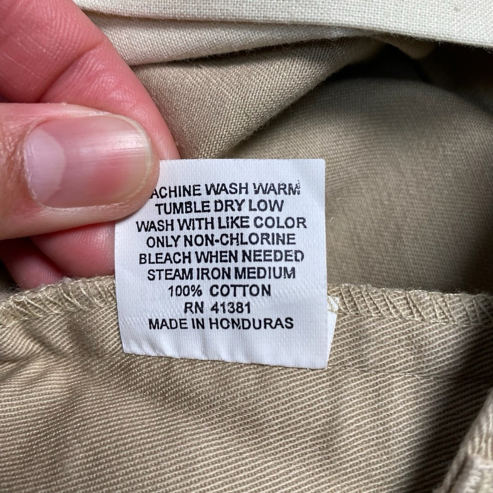 NEW 90s Polo Ralph Lauren Hammond Pants 34x36 Cuffed Mens Pleated Classic Beige - Picture 13 of 15